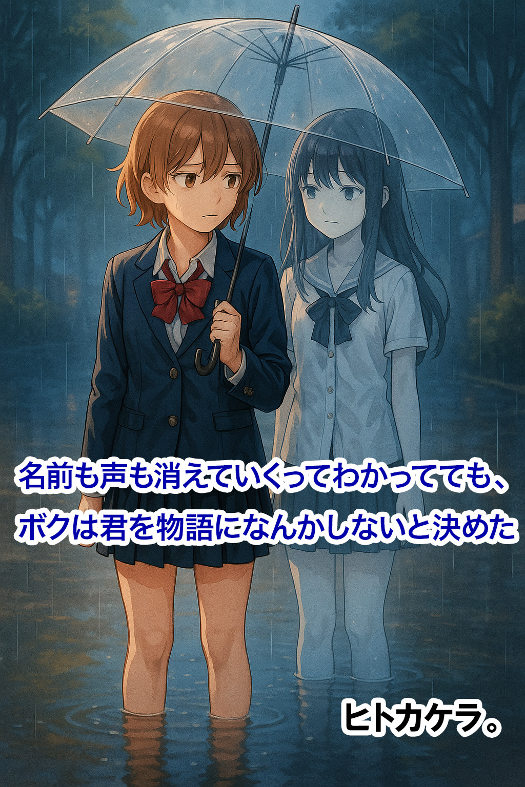 『名前も声も消えていくってわかってても、ぼくは君を物語になんかしないと決めた』（物語になんかしない）表紙
